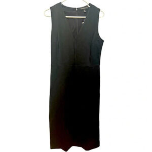 NWT Banana Republic Black V Neck‎ Knit Sheath Dress Size 10 T